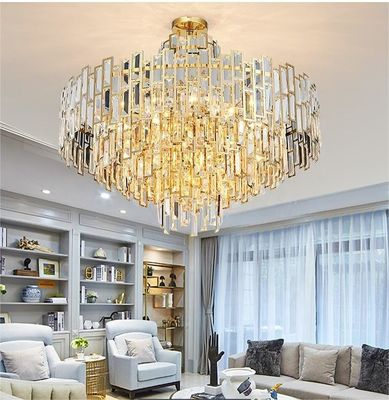 Postmodern Italian Luxury Gold Modern Crystal Chandelier