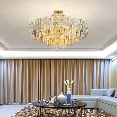 Postmodern Italian Luxury Gold Modern Crystal Chandelier