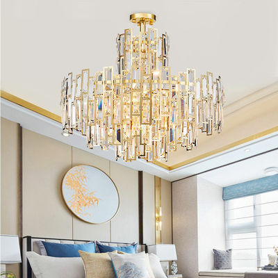 Postmodern Italian Luxury Gold Modern Crystal Chandelier