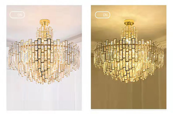 Postmodern Italian Luxury Gold Modern Crystal Chandelier