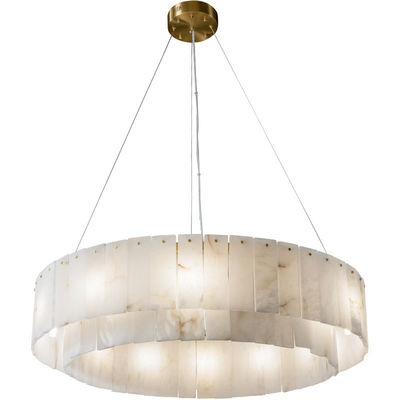 G9 Modern Alabaster Chandelier Decorative Ceiling Hanging Lights For Office 1935lm