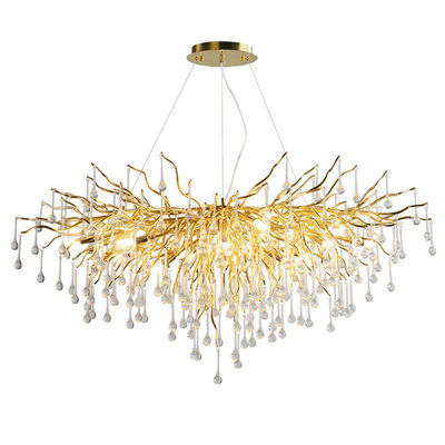 G9 95lm/W Modern Crystal Chandelier Glass Water Drop Pendant Light