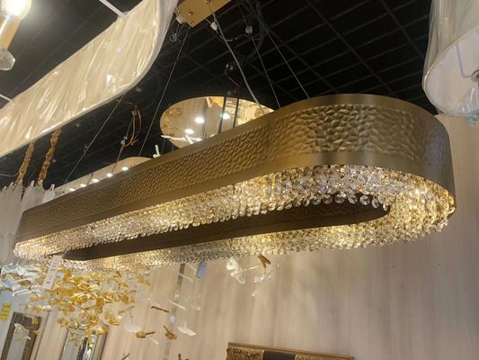 ODM Crystal Custom Pendant Light Fixtures ISO9001 Rust Prevention