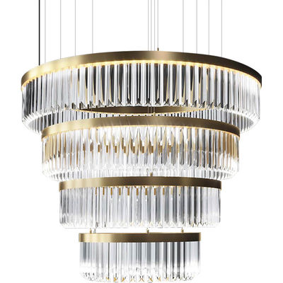 3000K 4000K Modern Crystal Chandelier With Color Temperature Adjustable Feature