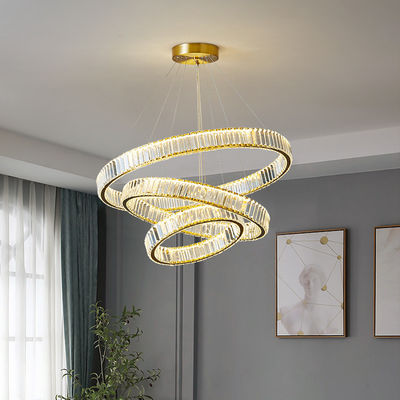 Chrome Color Customized Pendant Ceiling Light Entryway Chandelier Multiple Sizes