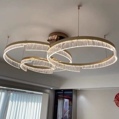 Transparent PMMA Acrylic Lampshade LED Chandelier Rust Resistant