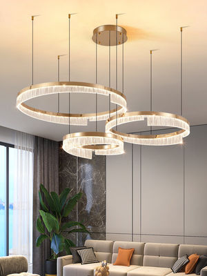Transparent PMMA Acrylic Lampshade LED Chandelier Rust Resistant