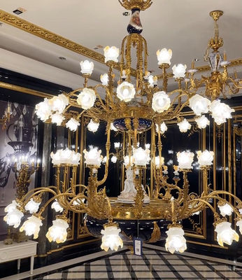 European Elegance Large 2 Story Foyer Chandelier Big Light Fixtures Museums Historic Buildings