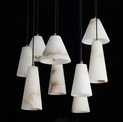 SpanishNatural Alabaster Lamp Modern and Minimally Designed Marble Pendant Lamp Villa Living Room Bedroom Creative chand