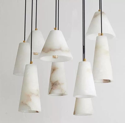 SpanishNatural Alabaster Lamp Modern and Minimally Designed Marble Pendant Lamp Villa Living Room Bedroom Creative chand