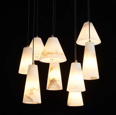 SpanishNatural Alabaster Lamp Modern and Minimally Designed Marble Pendant Lamp Villa Living Room Bedroom Creative chand