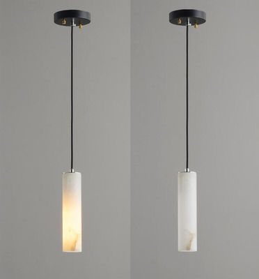 Luxury lighting fixturesArt creative designer alabaster chandelier hotel lobby dining room long strip marble pendant lig