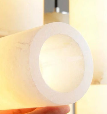 Luxury lighting fixturesArt creative designer alabaster chandelier hotel lobby dining room long strip marble pendant lig