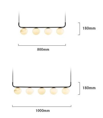 Wholesale Iron Modern Restaurant Pendant Lamp For Bedroom Bedside Dinning Room Luxury Alabaster Marble Ball Pendant Light