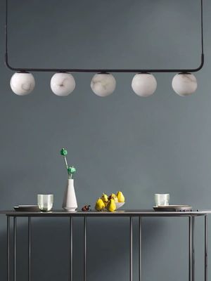 Wholesale Iron Modern Restaurant Pendant Lamp For Bedroom Bedside Dinning Room Luxury Alabaster Marble Ball Pendant Light