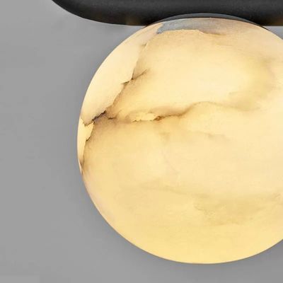 Wholesale Iron Modern Restaurant Pendant Lamp For Bedroom Bedside Dinning Room Luxury Alabaster Marble Ball Pendant Light