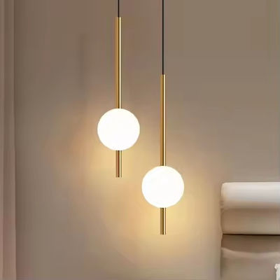 All Copper Natural Marble Chandelier Spain Light Luxury Simple Creative Bar Restaurant Bedroom Bedside Lift Small Chandelier
