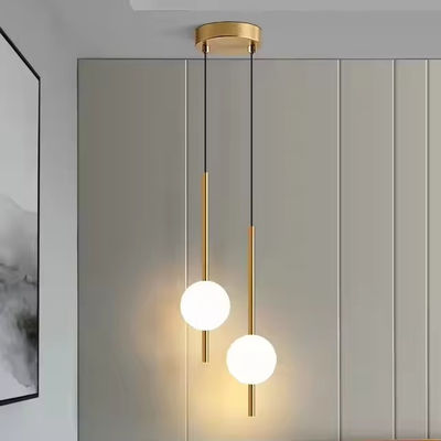 All Copper Natural Marble Chandelier Spain Light Luxury Simple Creative Bar Restaurant Bedroom Bedside Lift Small Chandelier