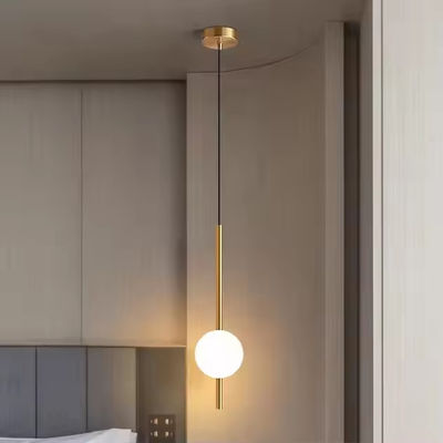 All Copper Natural Marble Chandelier Spain Light Luxury Simple Creative Bar Restaurant Bedroom Bedside Lift Small Chandelier
