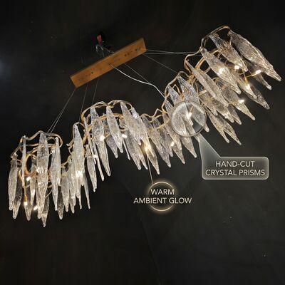 Luxury Marble Multi-Pendant Crystal Chandelier Light Custom Hanging Fixture Hotel Villa Club