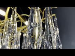 Proyek Lampu Gantung LED Cabang Pohon Keramik dengan Kelopak Bunga Magnolia Putih Modern