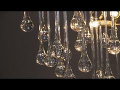 Dekorasi Lampu Gantung Dupleks Ruang Tamu Cabang Daun Kristal Lampu Gantung Bulat Vila Hotel