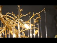 Lampu Gantung Kristal Mewah Baru dengan Cabang Tembaga untuk Ruang Tamu dan Ruang Makan 2025