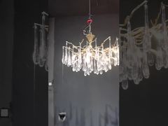 Lihat Kristal Ruang Tamu Lobi Lampu Gantung Mewah Modern Foyer Lampu Gantung Bulat Demo