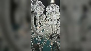 Lampu Liontin Kaca Daun Modern Kustom Tekstur Proyek Lobi Hotel Villa Memutar