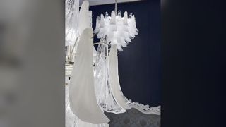 Melihat Lebih Dekat: Lampu Gantung Kristal Lentera Kustom Lapisan Emas Hotel Club Villa Luxury Oriental
