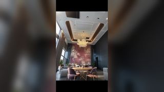 Champagne Gold High End Artistik Lustre Untuk Pameran Seni