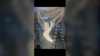 Besar Besar Besar Custom Lampu Pendant 9500lm Prefabrikasi Villa Mewah Lampu Langit-langit Pendant