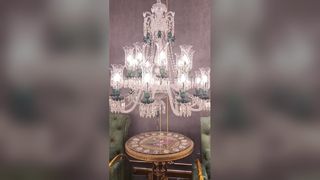 Lampu Gantung Lilin Kristal Langit-langit LED E14 Tahan Air Tahan Kotoran