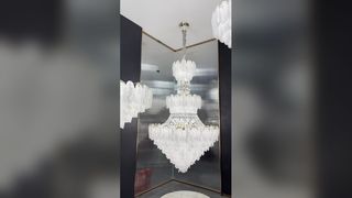 Lampu Gantung Kaca Biru Laut Buatan Tangan Pabrik dengan Lapisan Kuningan untuk Lampu Ruang Makan Tamu Kamar Tidur