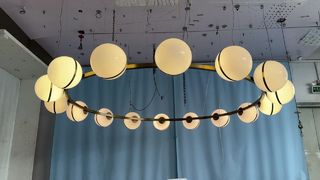 Gaya Spanyol Ruang Makan Tembaga Alabaster Pendant Lampu Chandelier 100lm/W