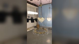 Pencahayaan Mewah Lampu Gantung Kristal Modern