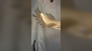 Tangga Long Drop Custom Pendant Lampu H65 Tembaga