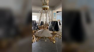 Listrik Putih Kaca LED Lampu Meja Rumah Tangga Bentuk Bunga Teratai 110V