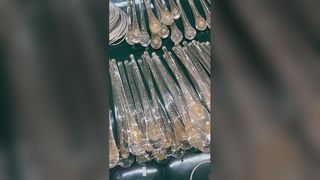 Lampu Gantung Pita Kristal Tangga Lampu Gantung Eropa Kustom Lampu Gantung LED Disikat