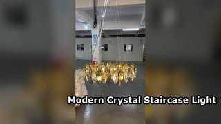 Lampu Gantung Tangga Kristal Modern