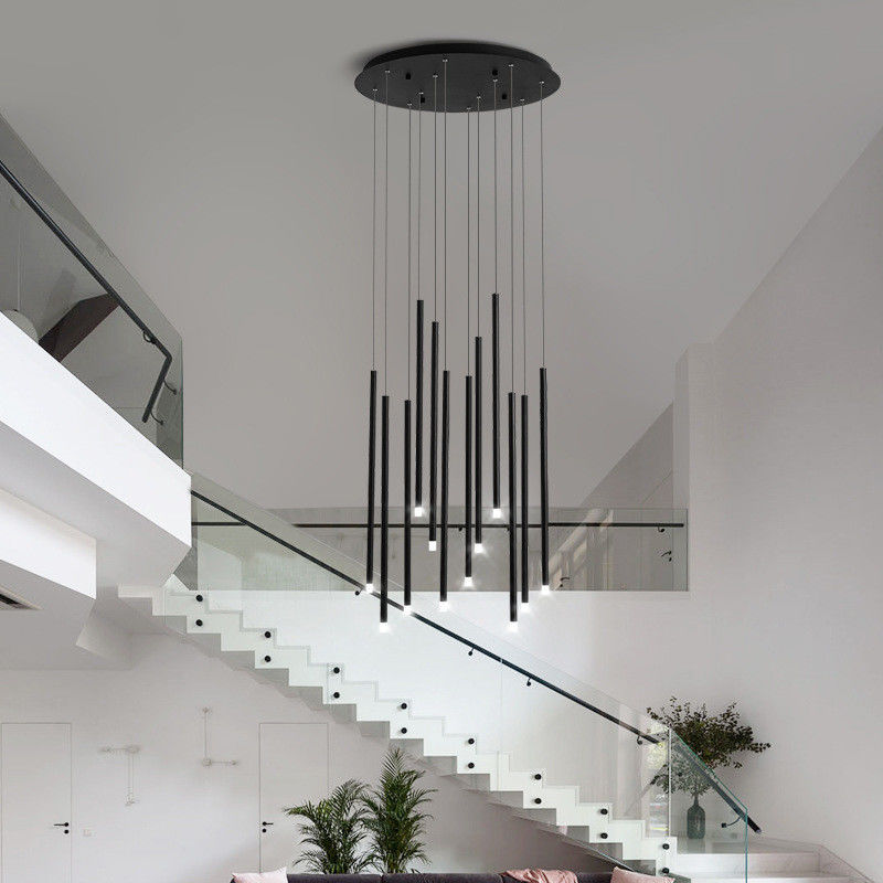 Modern Long Hanging Chandelier Restaurant Cafe Hotel Entryway Chandelier
