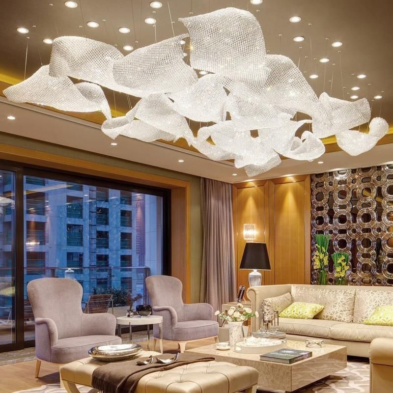 Oversized Big Crystal Chandelier Art Deco Crystal Chandelier