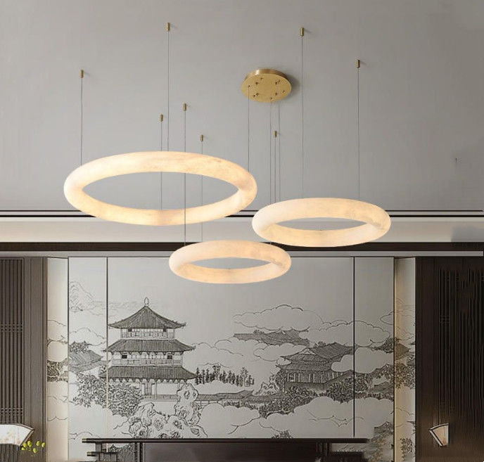 Best Price Denmark Modern Creative Minimalist Living Room Hotel Villa Decoration Round Marble Pendant Light Ceiling Lamp