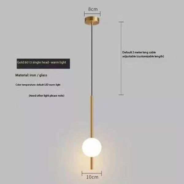 All Copper Natural Marble Chandelier Spain Light Luxury Simple Creative Bar Restaurant Bedroom Bedside Lift Small Chandelier
