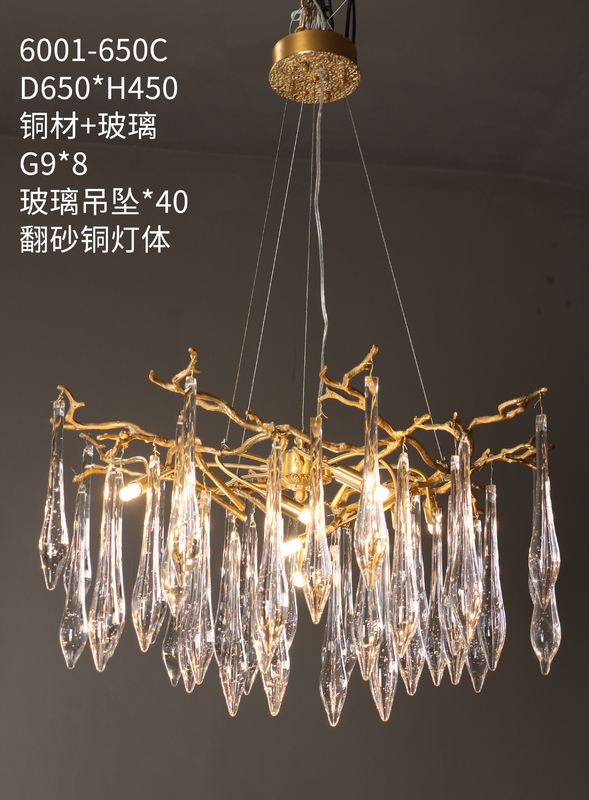 Home Decor Pendant Lamp Living Room Bedroom Villa Lobby Chandelier Tree Branch Crystal Latest Design American Style Elegant LED