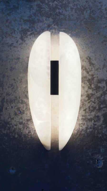 Natural Alabaster Stone Pendant Lamp with Polished Chrome Finish and Cylindrical Task-Optimized Design for Office and Study