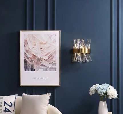 G9 E14 Kristal Modern Lampu Dinding 6000K 3000K Emas Kristal Dinding Sconce