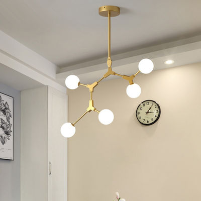 Lampu Gantung Kaca Tiang yang Dapat Dilepas G9 Jenis Cabang Chandelier Kaca Susu