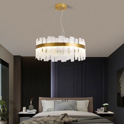 Kaca Retak Buatan Tangan Dan Pencahayaan Liontin Kristal Lampu Chandelier Modern ODM ISO9001