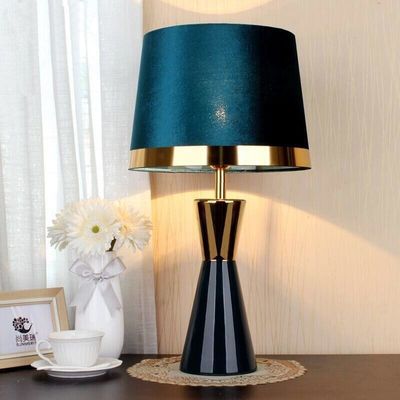 Lampu Meja Rumah Tangga Ringan Postmodern Batu Keramik Dekoratif Lampu Samping Tempat Tidur